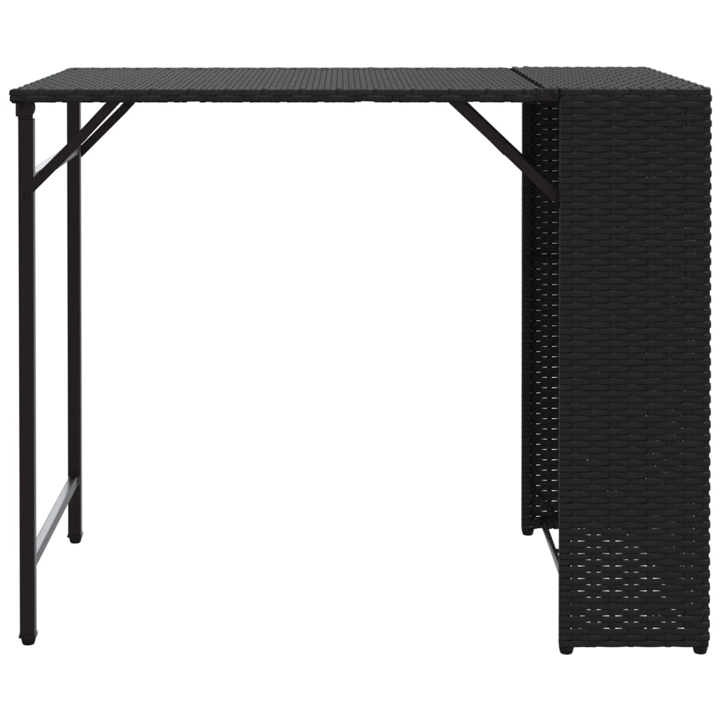 Ensemble à manger de jardin 5 pcs pliable noir résine tressée - XIOS