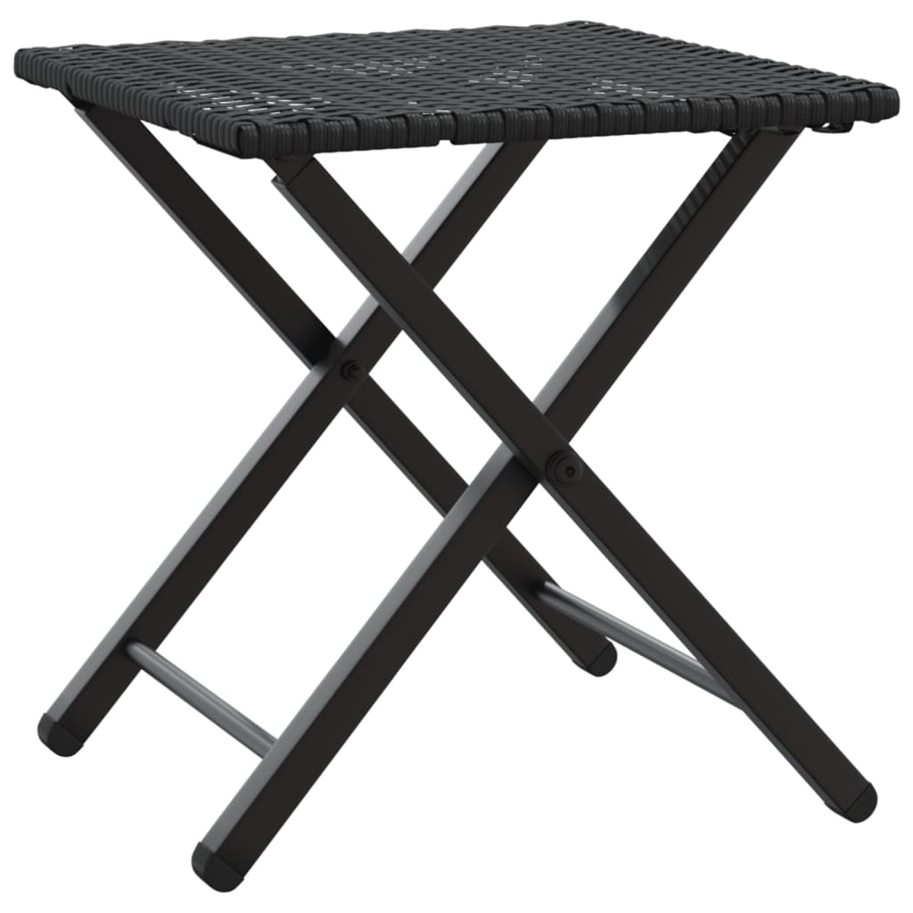 Ensemble à manger de jardin 5 pcs pliable noir résine tressée - XIOS
