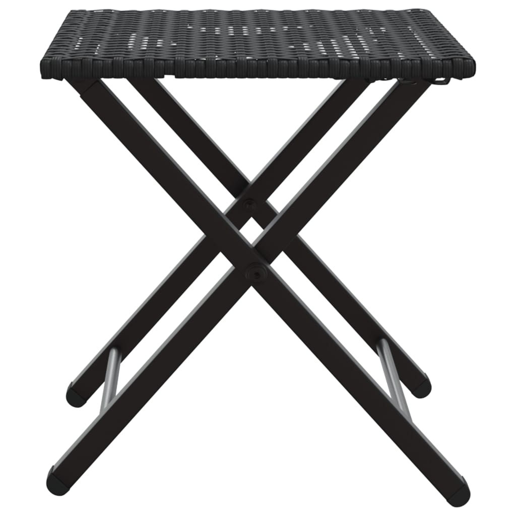 Ensemble à manger de jardin 5 pcs pliable noir résine tressée - XIOS