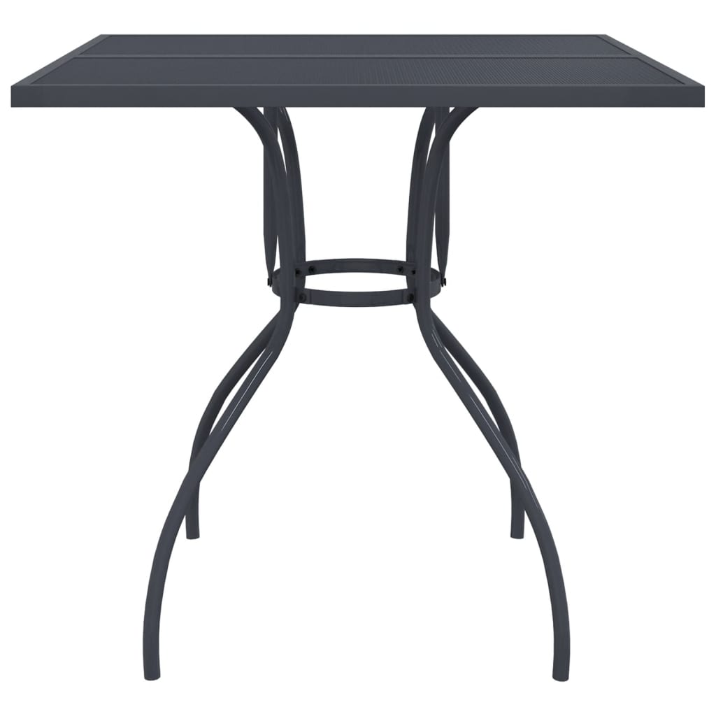 Ensemble à manger de jardin 3 pcs anthracite métal maille