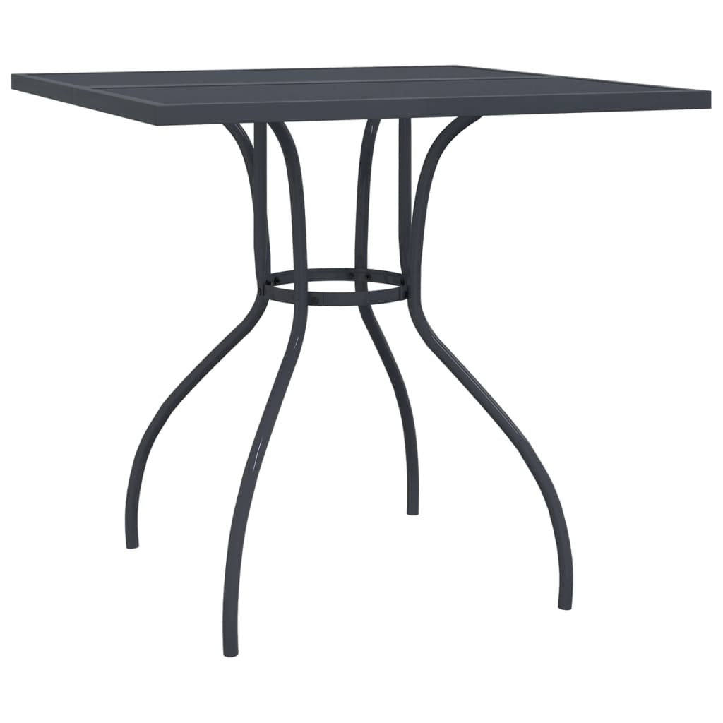Ensemble à manger de jardin 5 pcs anthracite métal maille