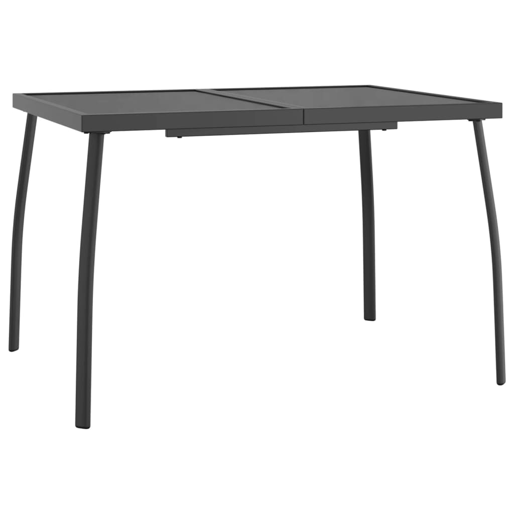 Ensemble à manger de jardin 7 pcs anthracite métal maille