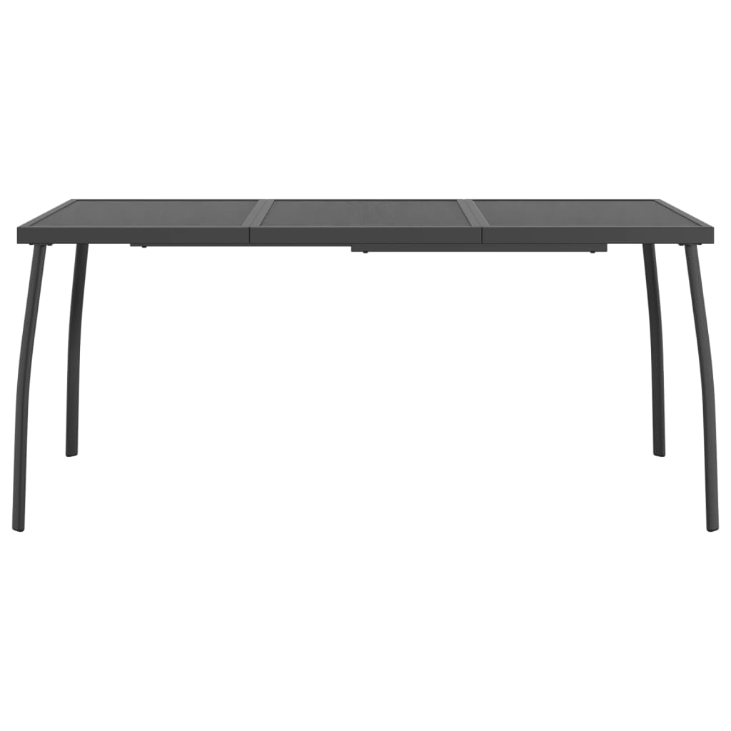 Ensemble à manger de jardin 9 pcs anthracite métal maille