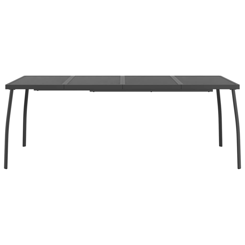 Ensemble à manger de jardin 9 pcs anthracite métal maille