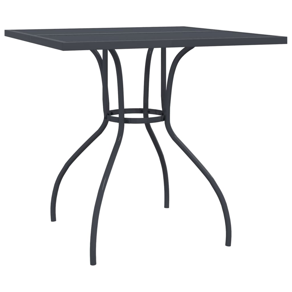 Ensemble à manger de jardin 3 pcs anthracite métal maille