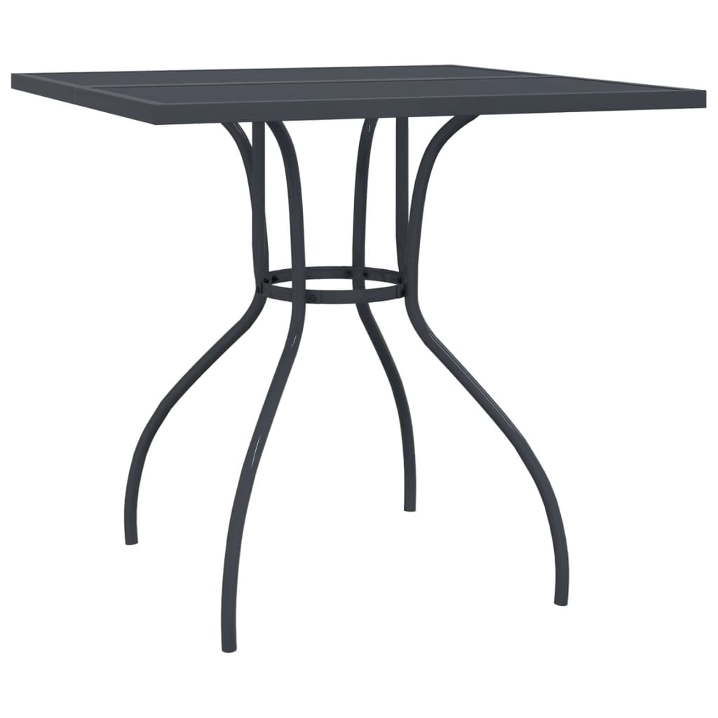 Ensemble à manger de jardin 5 pcs anthracite métal maille