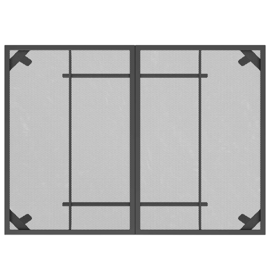 Ensemble à manger de jardin 7 pcs anthracite métal maille