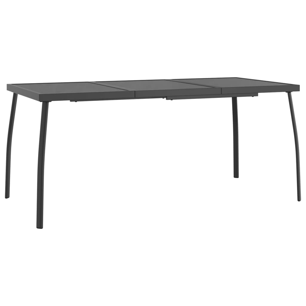 Ensemble à manger de jardin 9 pcs anthracite métal maille