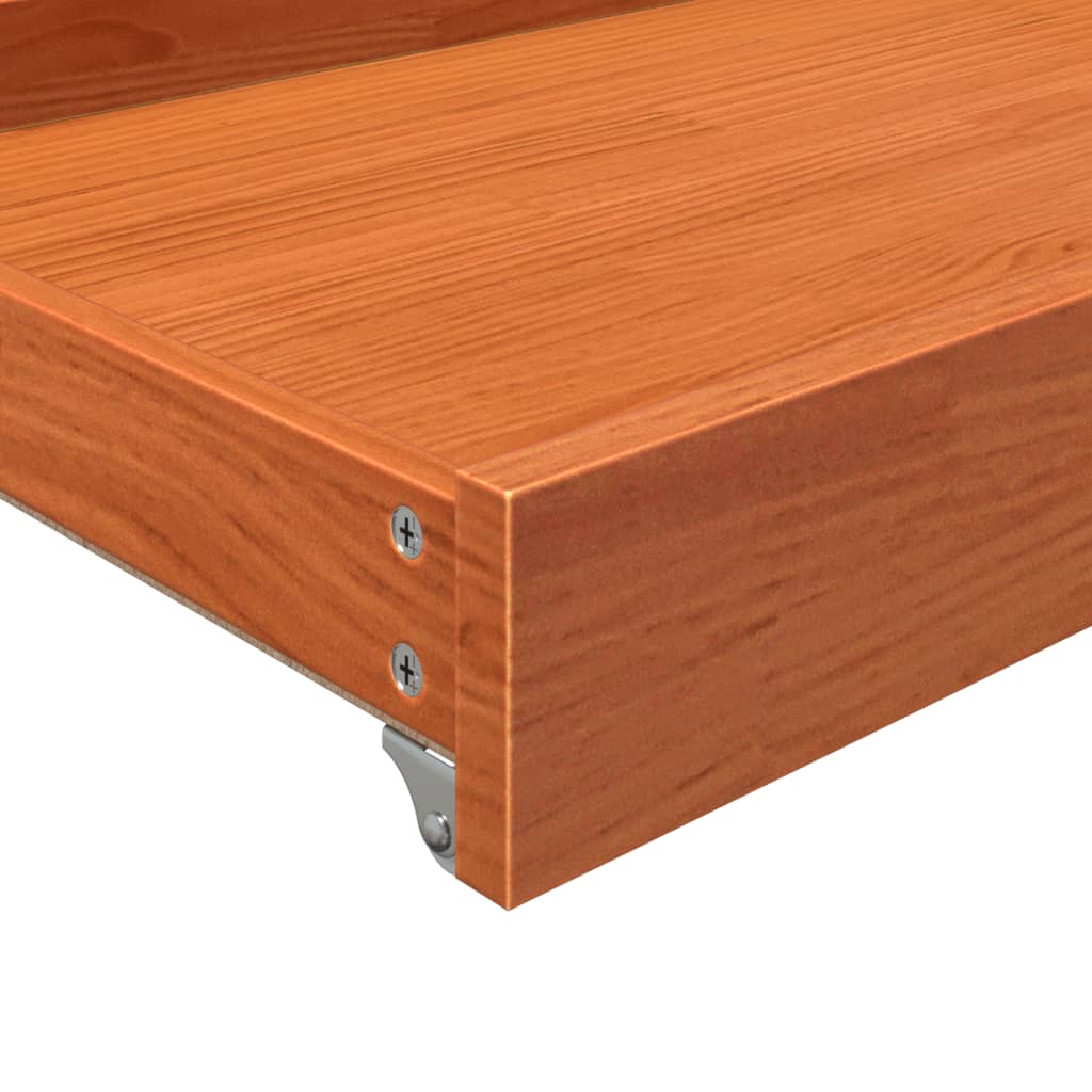 Tiroirs de lit de jour 2 pcs cire marron bois de pin massif - XIOS