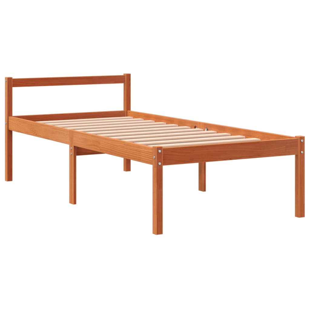 Lit pour personne âgée sans matelas 75x190 cm bois pin massif - XIOS