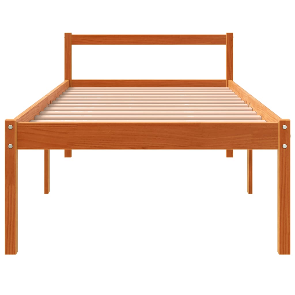 Lit pour personne âgée sans matelas 75x190 cm bois pin massif - XIOS