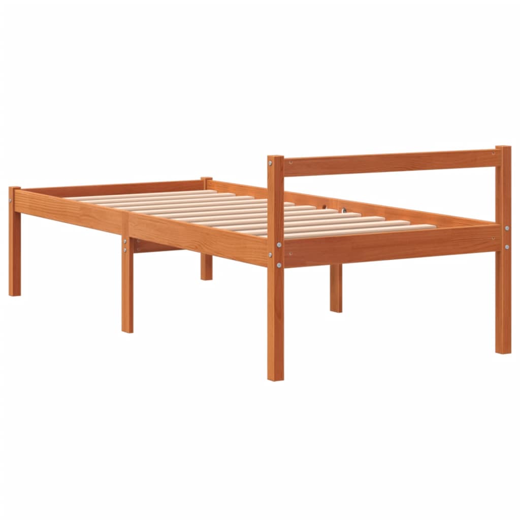Lit pour personne âgée sans matelas 75x190 cm bois pin massif - XIOS