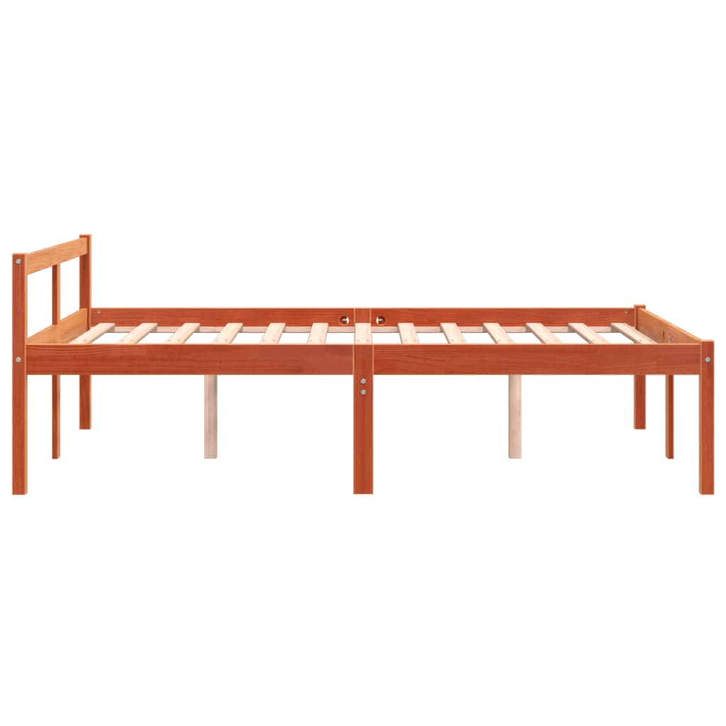 Lit pour personne âgée sans matelas 135x190 cm bois pin massif - XIOS