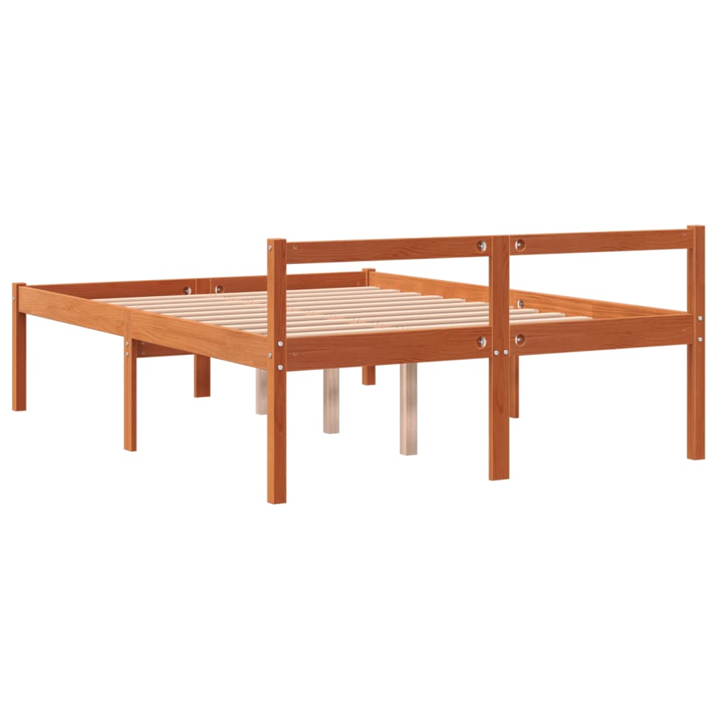 Lit pour personne âgée sans matelas 135x190 cm bois pin massif - XIOS