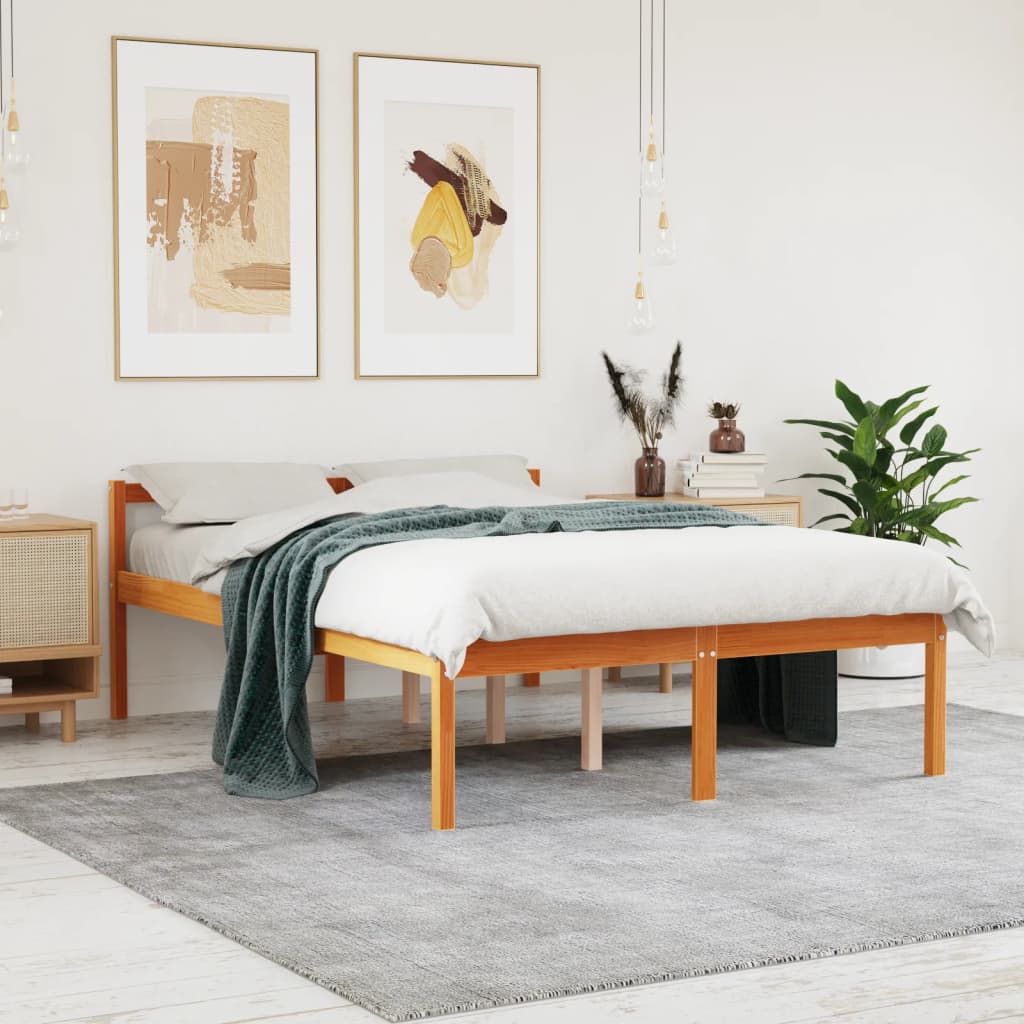 Lit pour personne âgée sans matelas 140x200 cm bois pin massif - XIOS