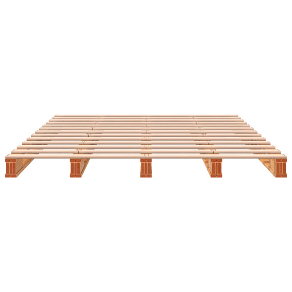 Lit de palette sans matelas cire marron 140x200 cm pin massif