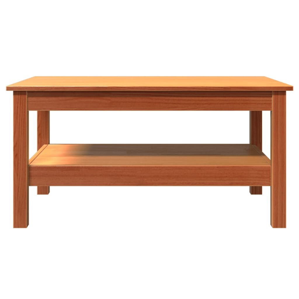 Table basse cire marron 80x50x40 cm bois massif de pin XIOS