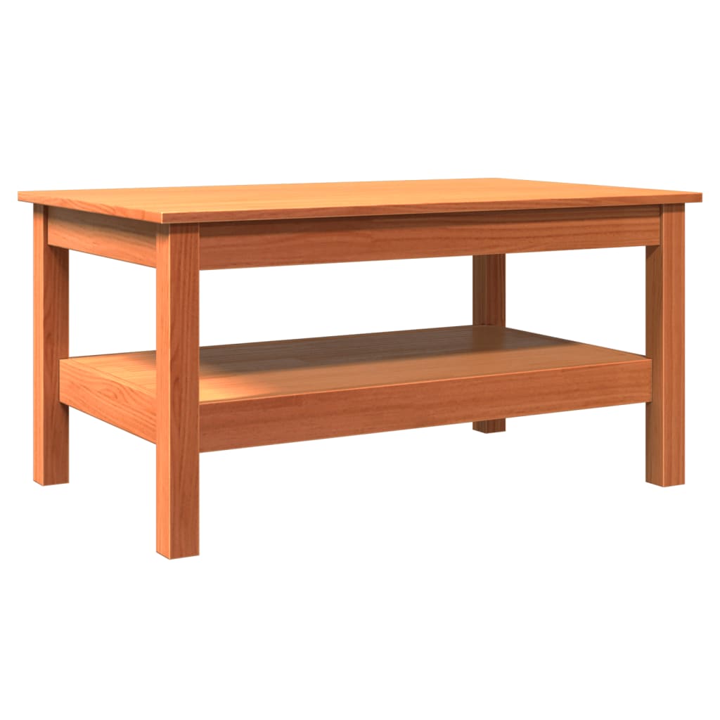 Table basse cire marron 80x50x40 cm bois massif de pin XIOS