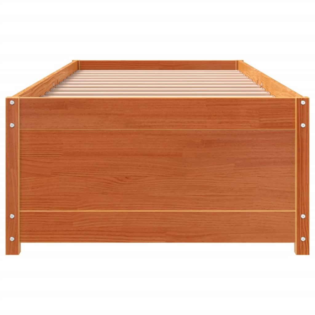 Lit de jour sans matelas cire marron 90x190 cm bois pin massif - XIOS