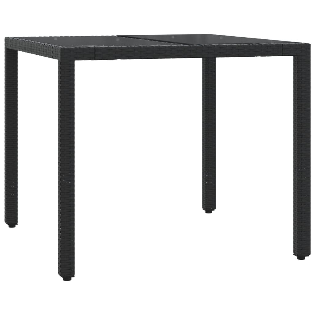 Ensemble à manger de jardin avec coussins 3 pcs Noir