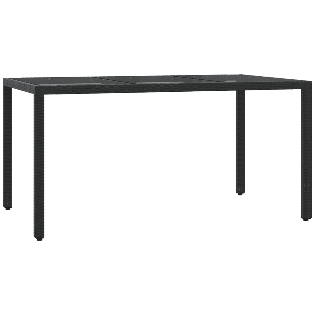 Ensemble à manger de jardin coussins 5pcs Noir Résine tressée