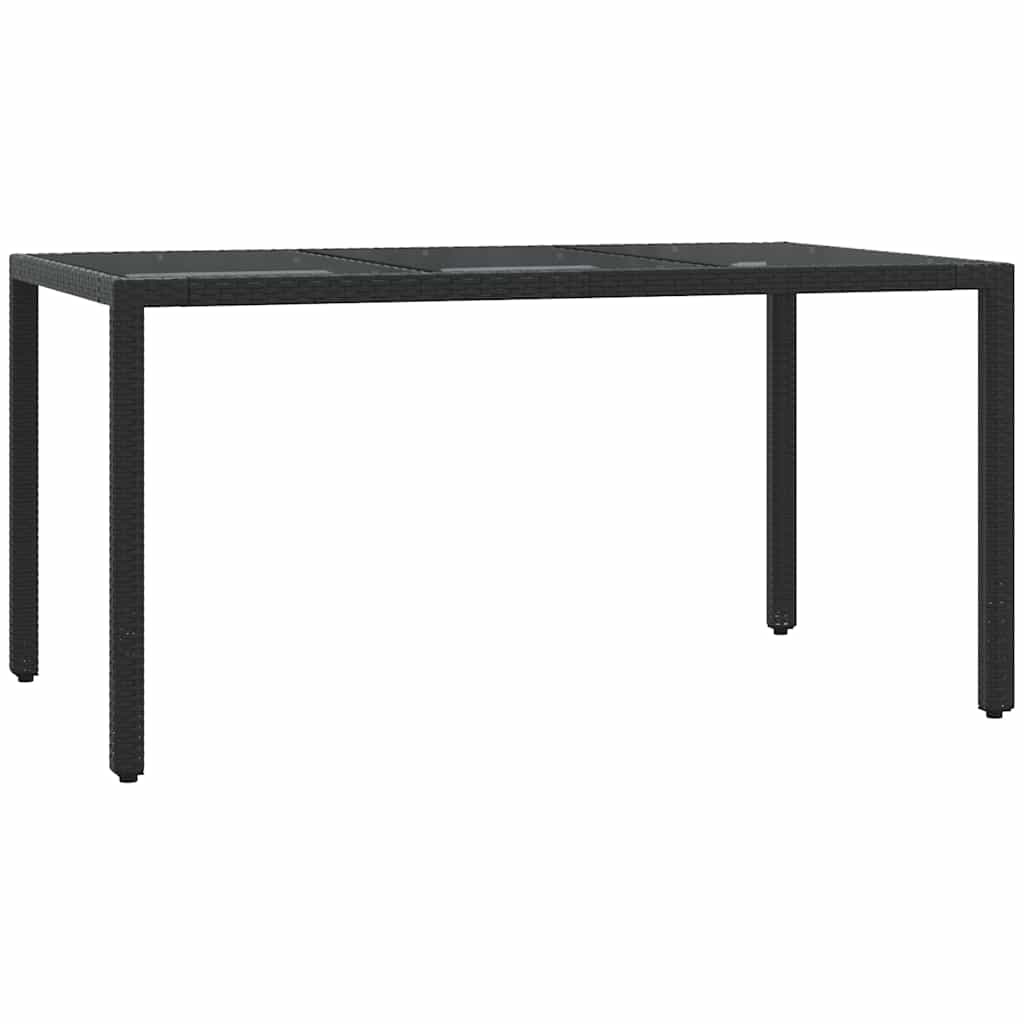 Ensemble à manger de jardin coussins 5pcs Noir Résine tressée