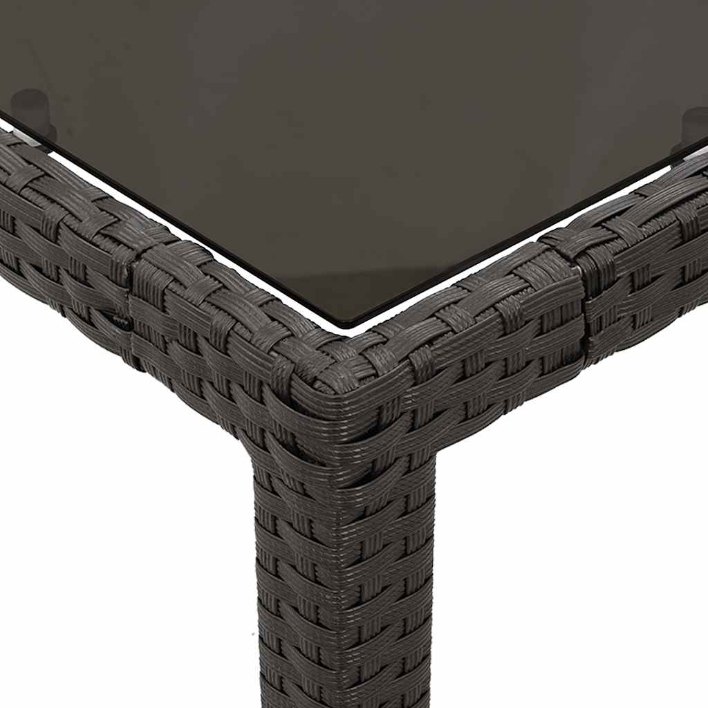 Ensemble à manger de jardin coussins 7pcs Noir Résine tressée