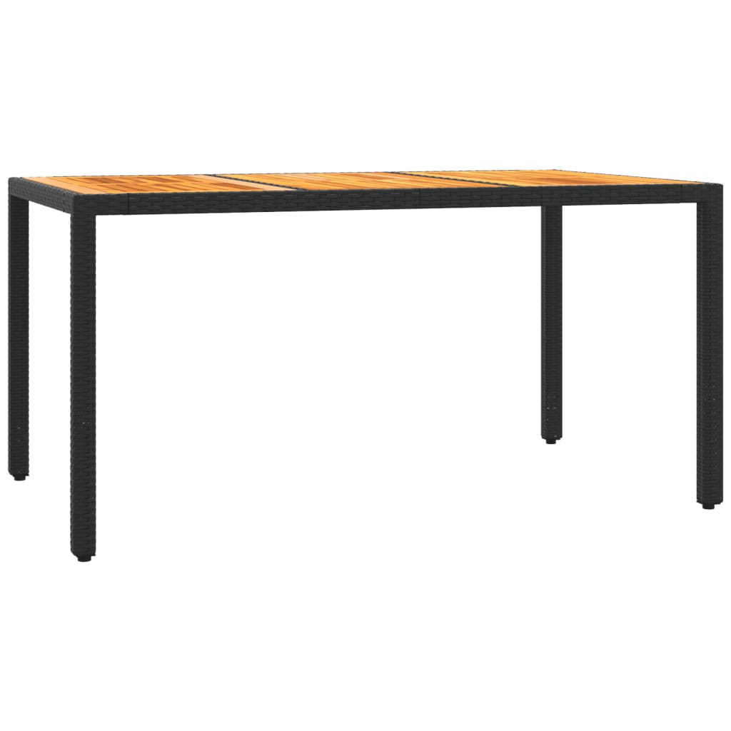 Ensemble à manger de jardin coussins 7pcs Noir Résine tressée