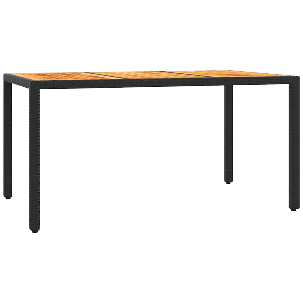 Ensemble à manger de jardin coussins 7pcs Noir Résine tressée