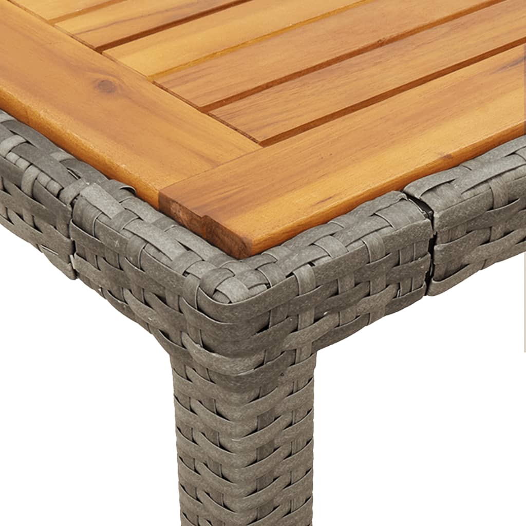 Ensemble à manger de jardin 5 pcs coussins gris résine tressée