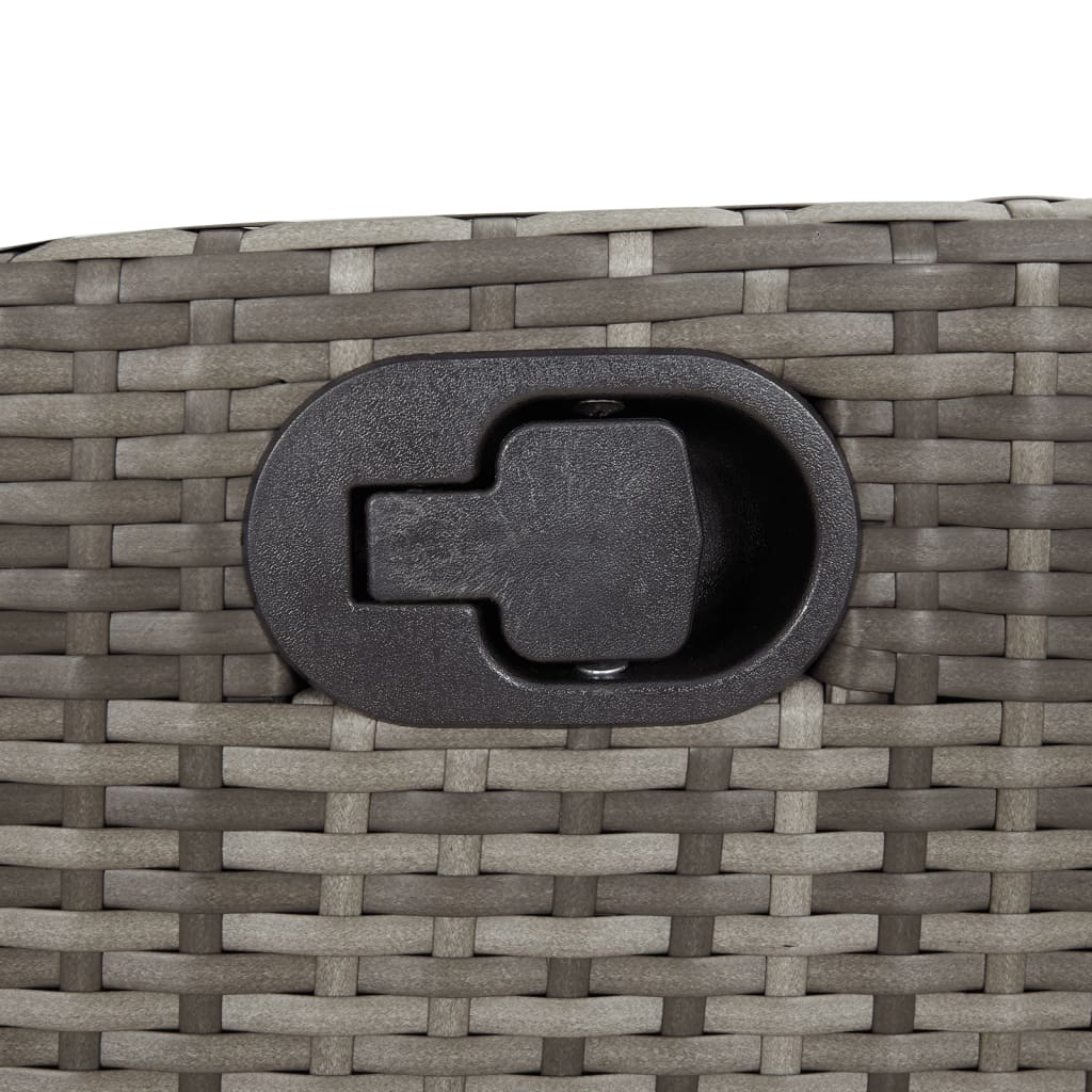 Ensemble à manger de jardin 5 pcs coussins gris résine tressée