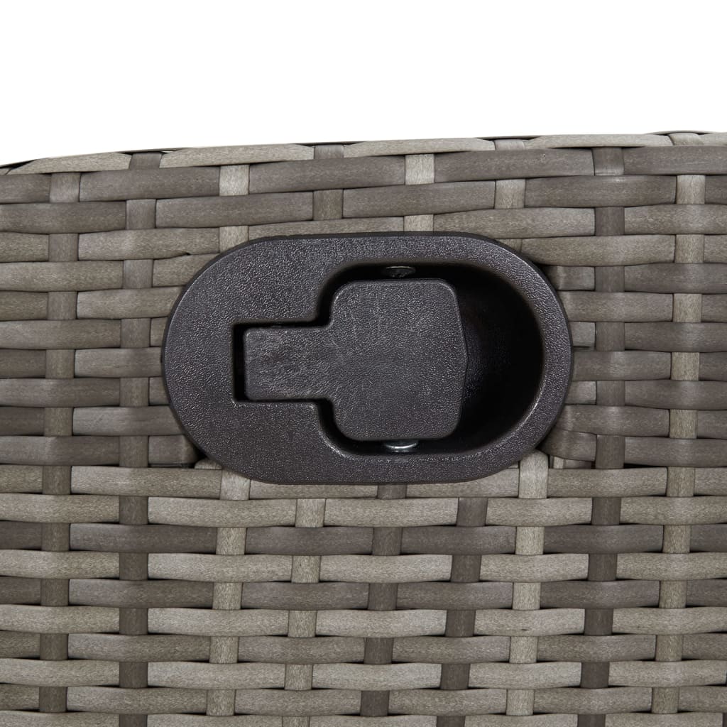 Ensemble à manger de jardin 3 pcs coussins gris résine tressée