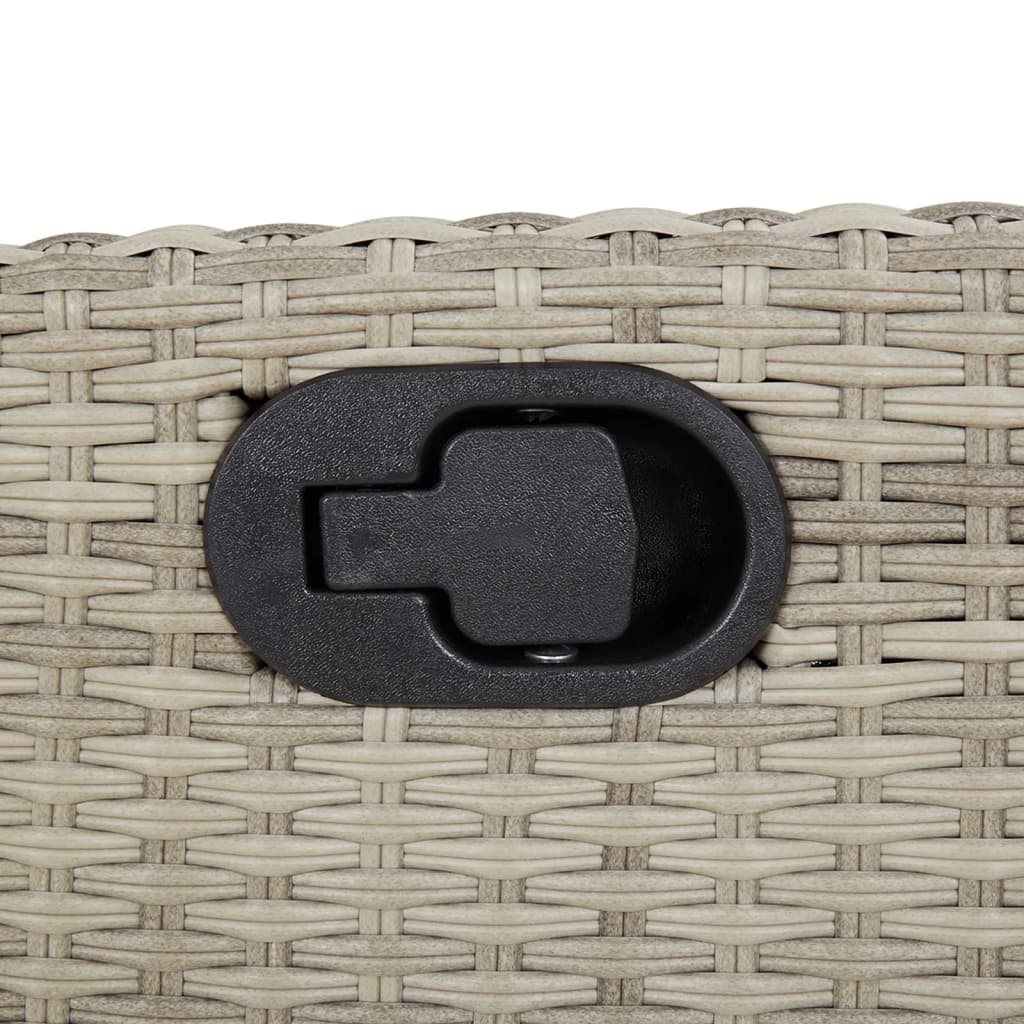 Ensemble à manger de jardin et coussins 5 pcs gris clair rotin