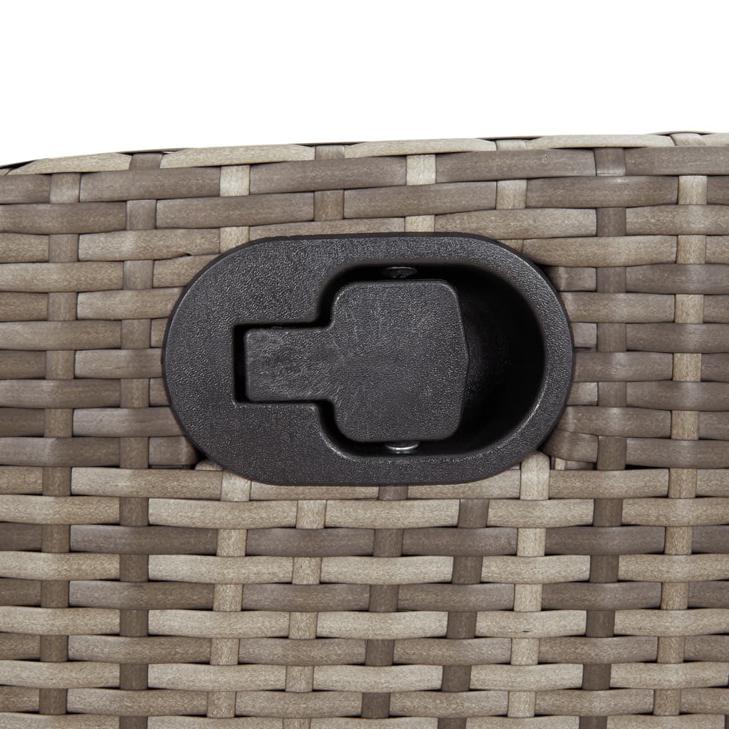 Ensemble à manger de jardin 3 pcs coussins gris résine tressée