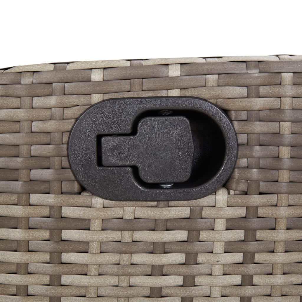 Ensemble à manger de jardin 3 pcs coussins gris résine tressée