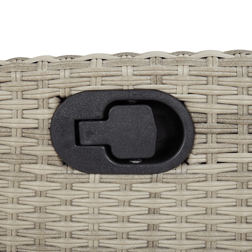 Ensemble à manger de jardin et coussins 5 pcs gris clair rotin
