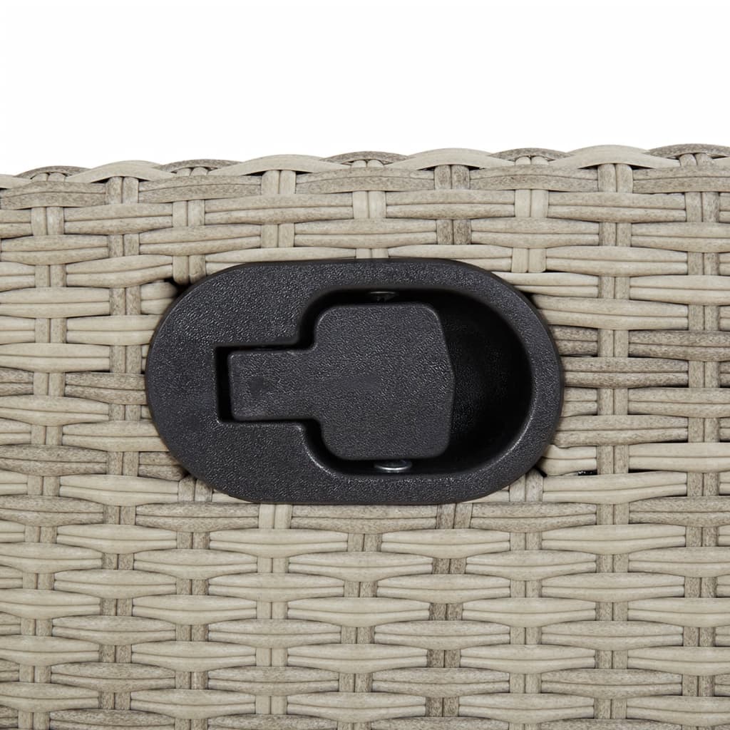 Ensemble à manger de jardin et coussins 5 pcs gris clair rotin