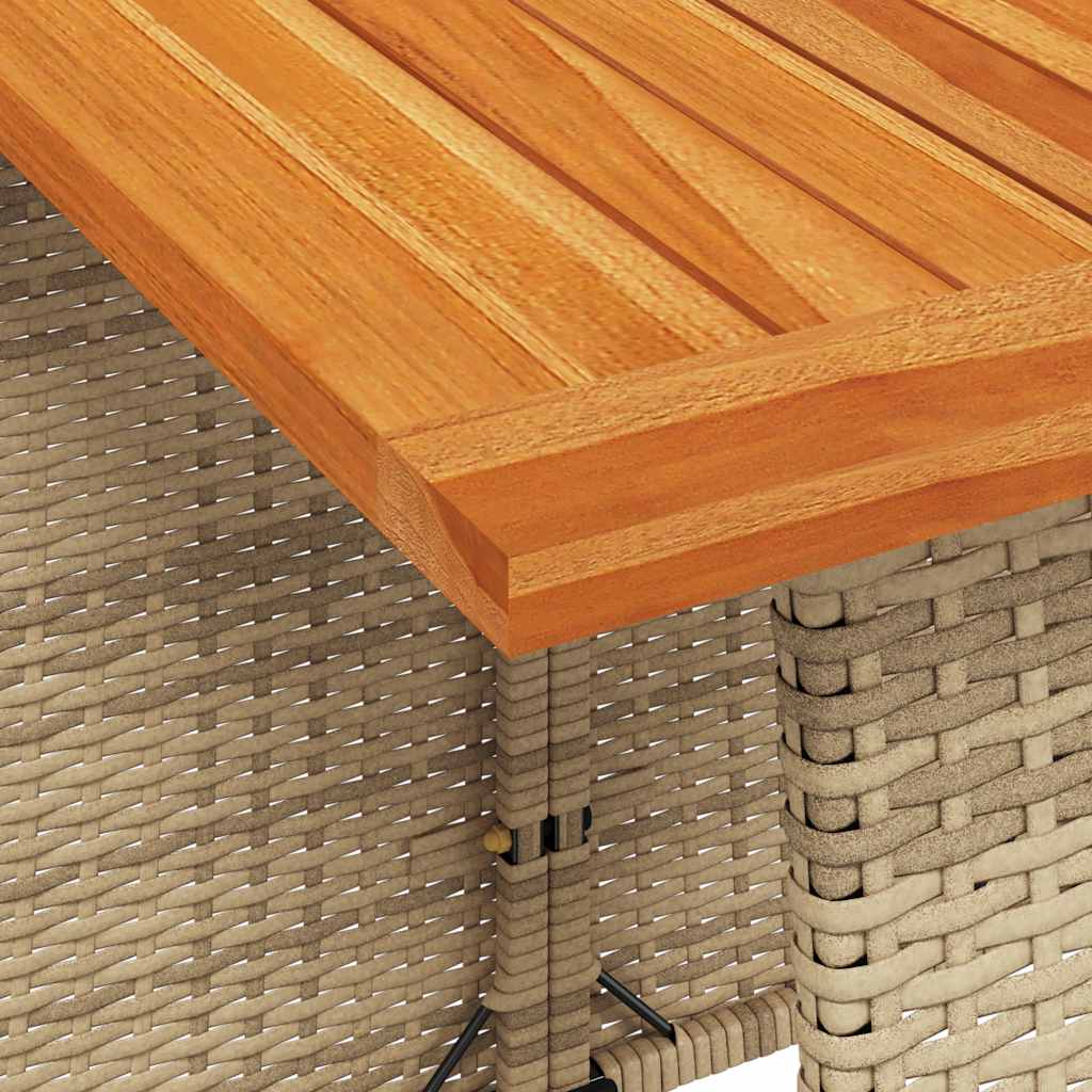Ensemble de canapé de jardin 6 pcs avec coussins en forme de L beige résine tressée