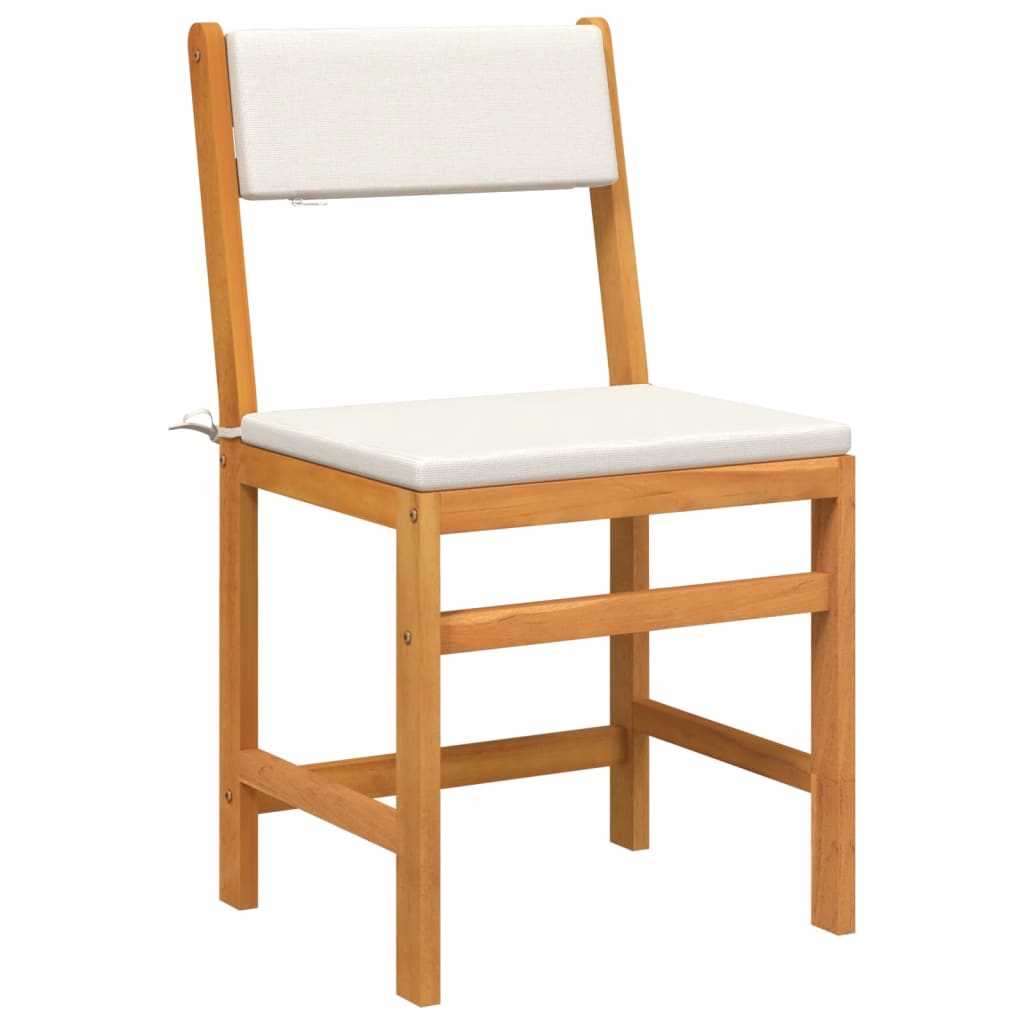 Ensemble de balcon avec coussins 3 pcs bois massif d'acacia Salons de jardin vidaXL
