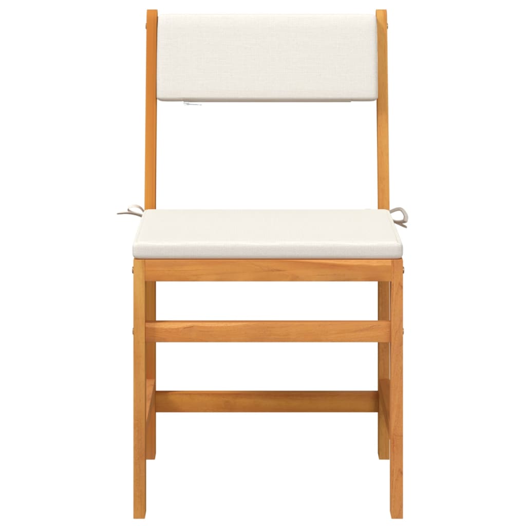 Ensemble de balcon avec coussins 3 pcs bois massif d'acacia Salons de jardin vidaXL
