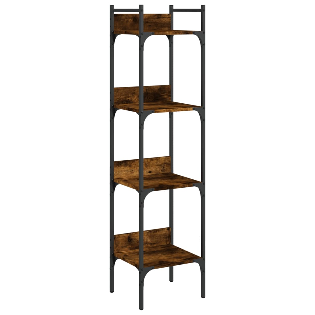 Bibliothèque à 4 niveaux chêne 35x30x138,5 cm bois d'ingénierie - XIOS