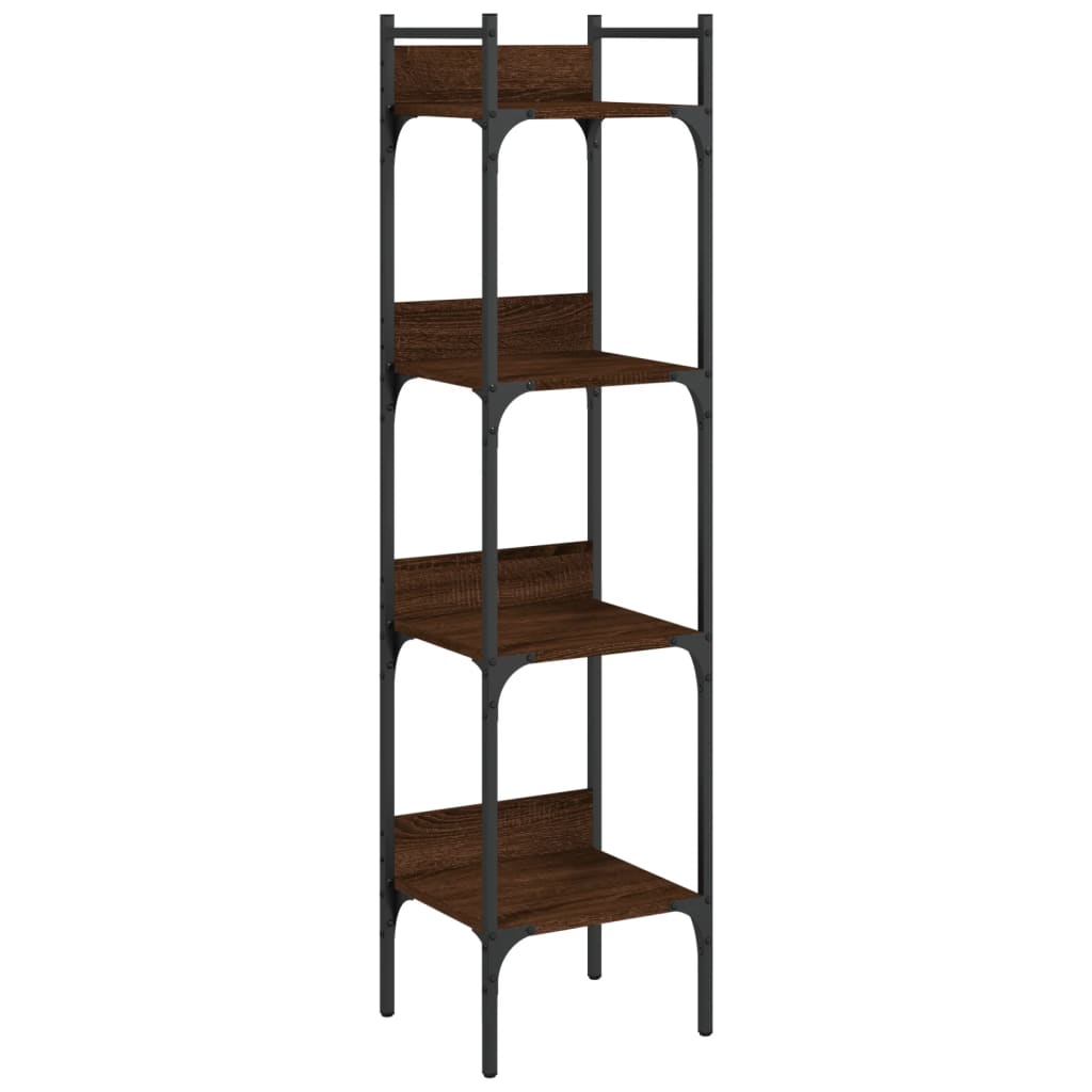 Bibliothèque à 4 niveaux chêne 35x30x138,5 cm bois d'ingénierie - XIOS