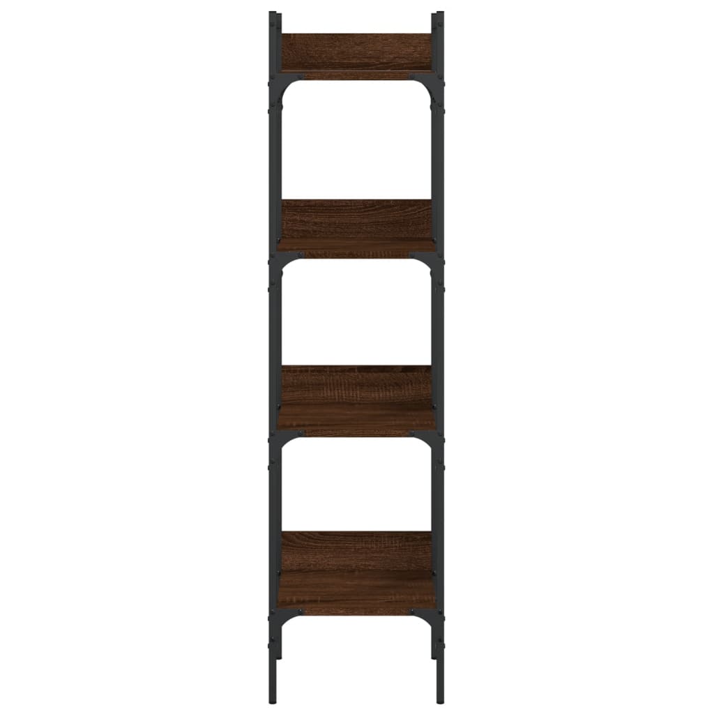 Bibliothèque à 4 niveaux chêne 35x30x138,5 cm bois d'ingénierie - XIOS