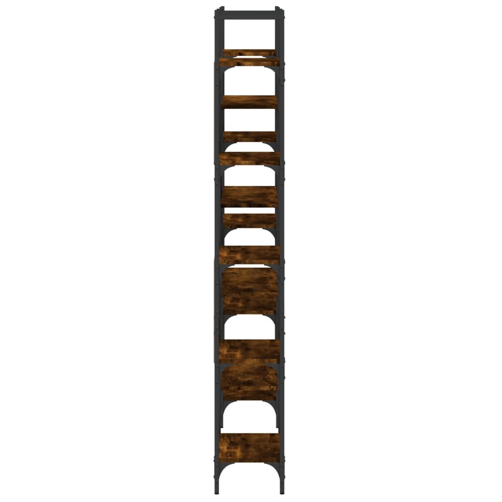 Bibliothèque chêne fumé 155,5x24x166,5 cm bois d'ingénierie - XIOS