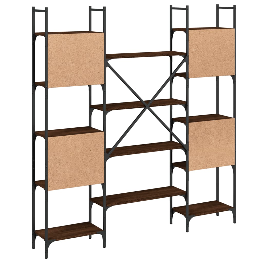 Bibliothèque chêne marron 155,5x24x166,5 cm bois d'ingénierie - XIOS