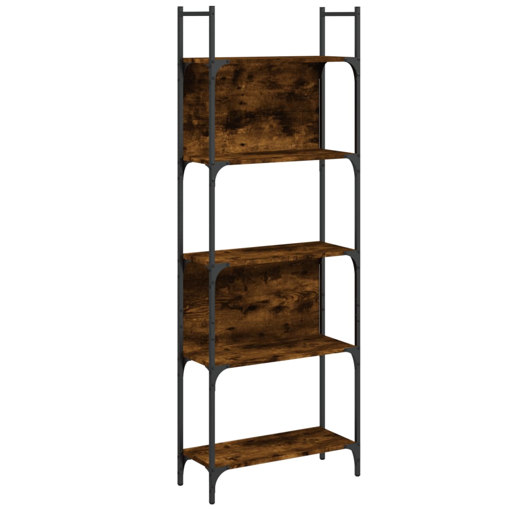 Bibliothèque à 5 niveaux chêne fumé 60,5x24x166,5 cm - XIOS