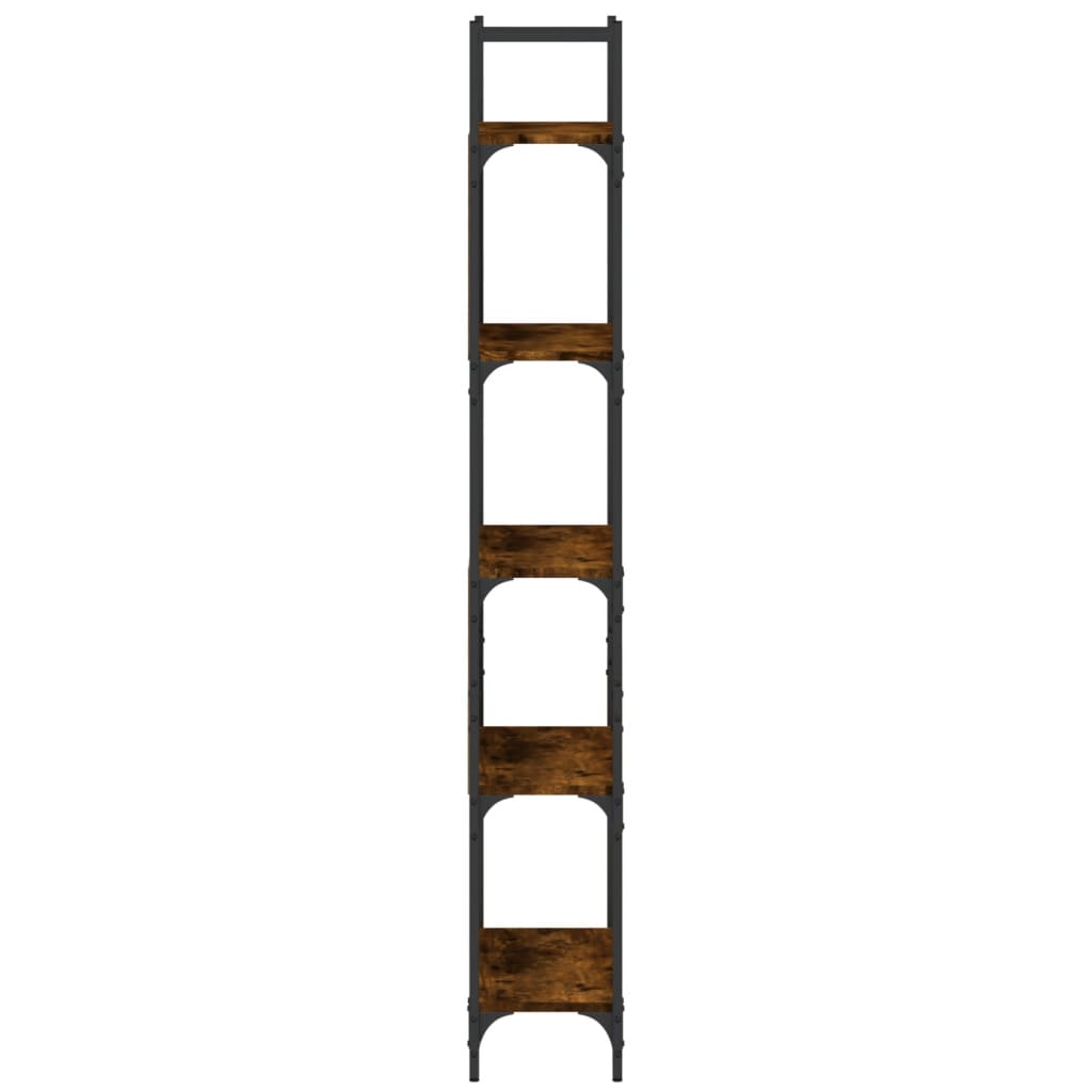 Bibliothèque à 5 niveaux chêne fumé 60,5x24x166,5 cm - XIOS