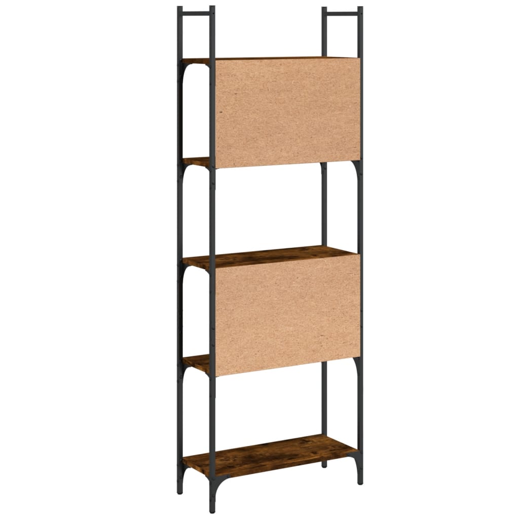 Bibliothèque à 5 niveaux chêne fumé 60,5x24x166,5 cm - XIOS