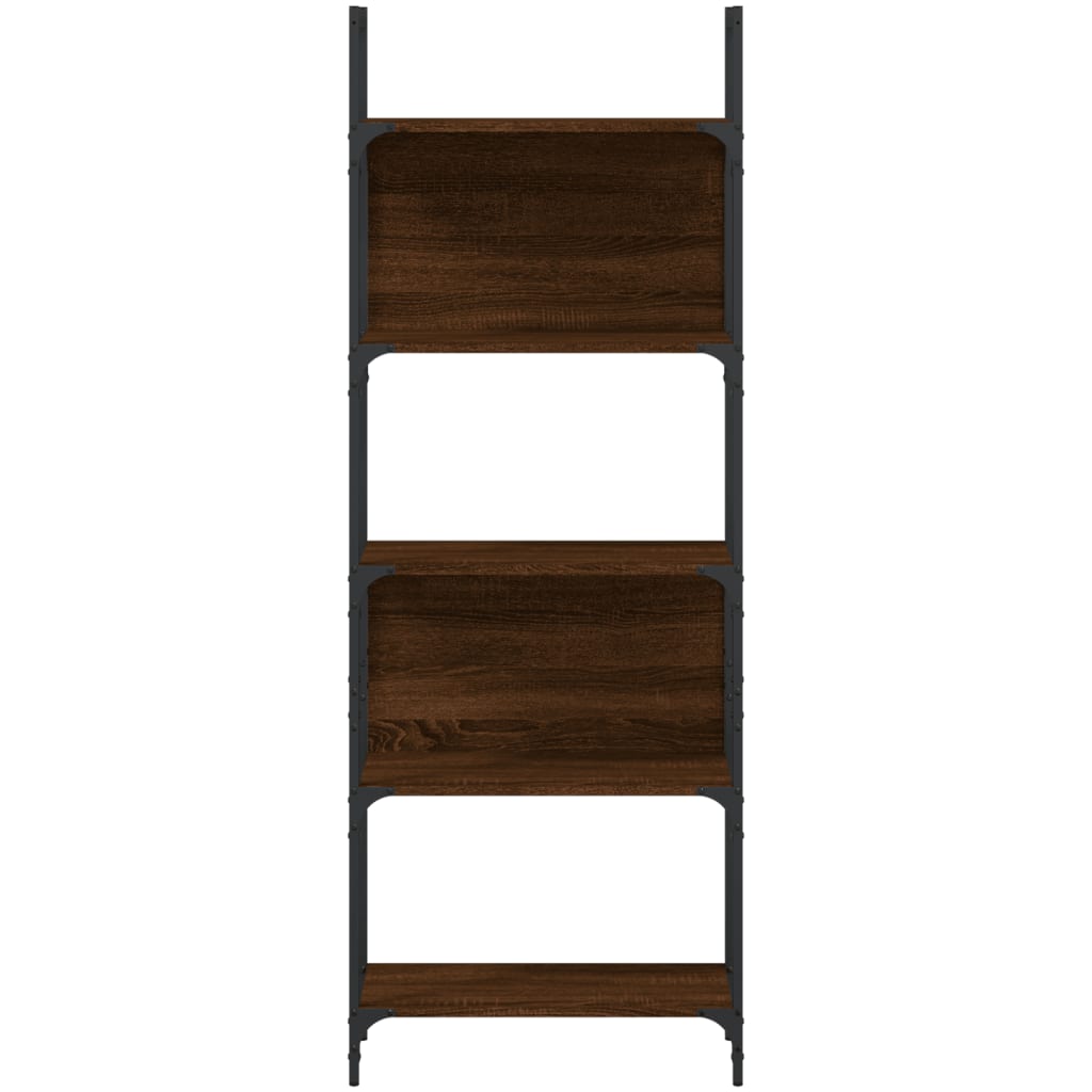 Bibliothèque à 5 niveaux chêne marron 60,5x24x166,5 cm - XIOS
