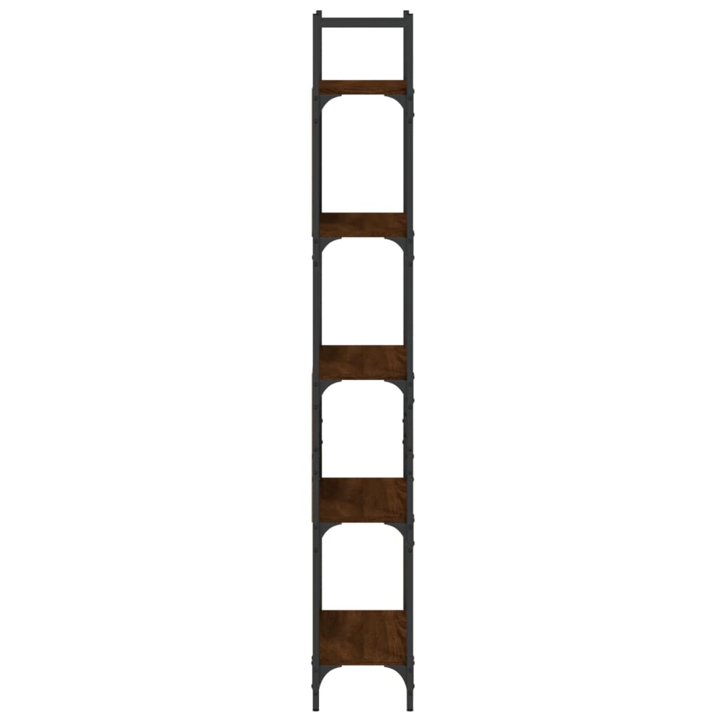 Bibliothèque à 5 niveaux chêne marron 60,5x24x166,5 cm - XIOS